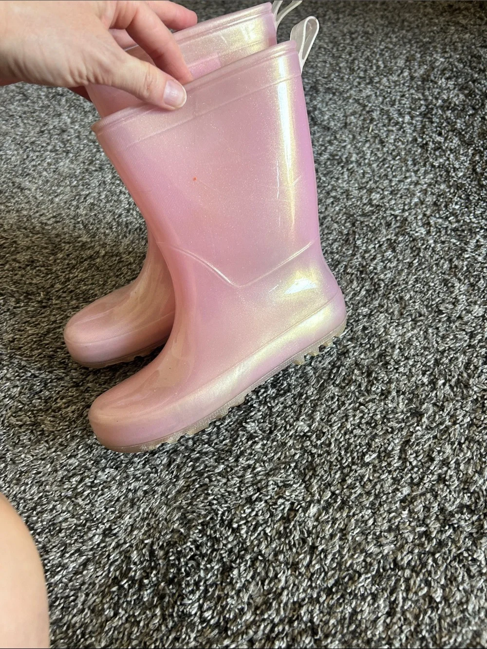 Cat & Jack Pink Shimmer Kids Rain Boots